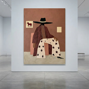 Abstract Figure in Starred Pants Art #NM386