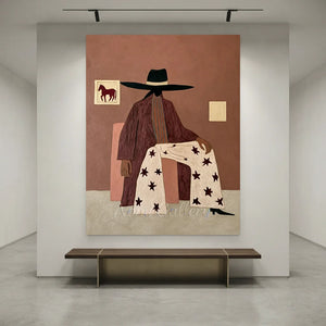 Abstract Figure in Starred Pants Art #NM386