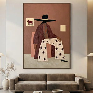 Abstract Figure in Starred Pants Art #NM386