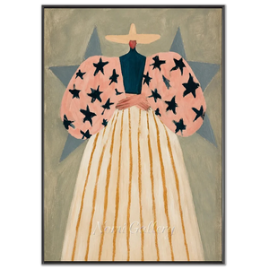 Elegant Star-Sleeved Figure Abstract Wall Art #NM387