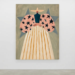 Elegant Star-Sleeved Figure Abstract Wall Art #NM387