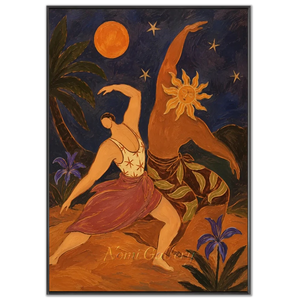 Moonlit Tropical Dance Oil Painting #NM391