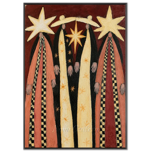 Three Star Keepers Folk Art Painting #NM458