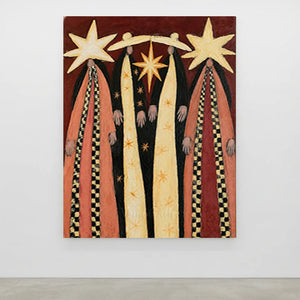 Three Star Keepers Folk Art Painting #NM458