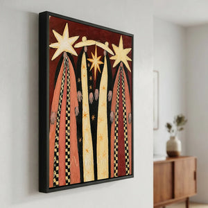Three Star Keepers Folk Art Painting #NM458