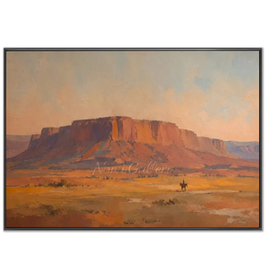 Grand Mesa Landscape Oil Painting with Lone Rider #NM414