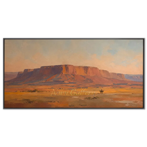 Grand Mesa Landscape Oil Painting with Lone Rider #NM414
