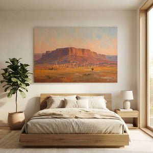 Grand Mesa Landscape Oil Painting with Lone Rider #NM414