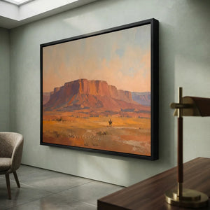 Grand Mesa Landscape Oil Painting with Lone Rider #NM414