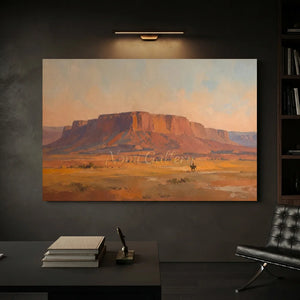 Grand Mesa Landscape Oil Painting with Lone Rider #NM414
