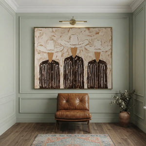 Abstract Trio in Hats Textured Wall Art #NM418
