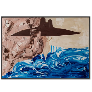 Dynamic Abstract Seascape with Textured Waves #NM424
