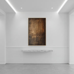 Wabi-Sabi Textured Earth Tone Oil Painting | Hand-Painted Wall Art #SS090