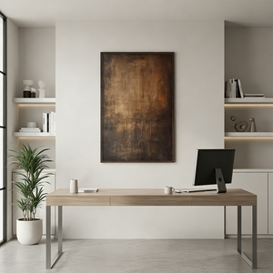 Wabi-Sabi Textured Earth Tone Oil Painting | Hand-Painted Wall Art #SS090