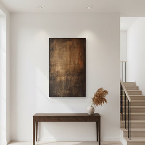 Wabi-Sabi Textured Earth Tone Oil Painting | Hand-Painted Wall Art #SS090