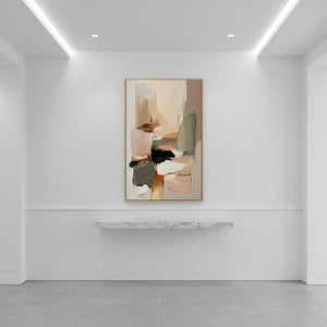 Modern Wabi-Sabi Soft Palette Abstract Oil Painting | Handmade Art #SS091