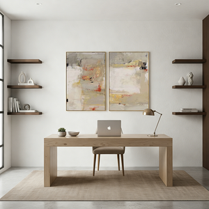 Wabi-Sabi Wall Art Set | Modern Minimalist Textured Painting #SS105