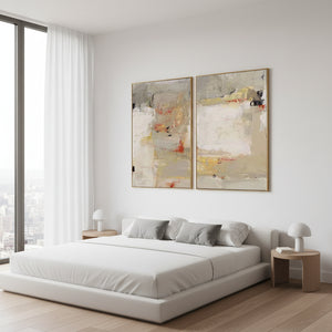Wabi-Sabi Wall Art Set | Modern Minimalist Textured Painting #SS105