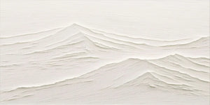 Minimalist White Mountain Wall Art | Handmade Abstract Canvas #SS119