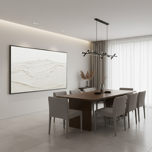 3D White Mountain Textured Oil Painting #SS118