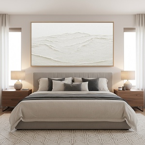 3D White Mountain Textured Oil Painting #SS118