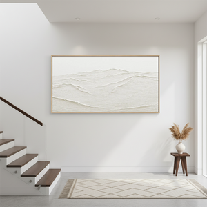 3D White Mountain Textured Oil Painting #SS118