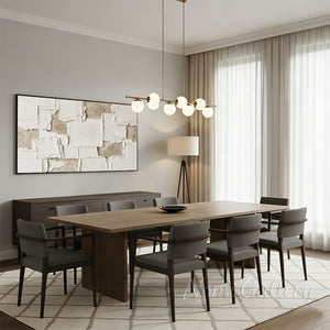 Original 3D Heavy Impasto Beige Painting with Grid #SS231