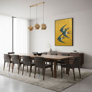 Modern Wabi Sabi Wall Art - Japanese Swallows #SS247