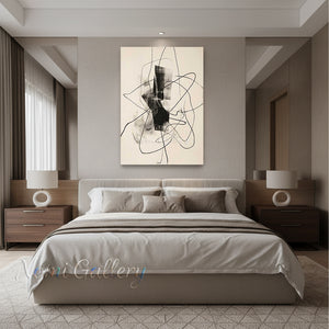 Minimalist Abstract Line Handmade Oil Painting #SS153