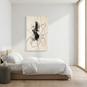 Minimalist Abstract Line Handmade Oil Painting #SS153