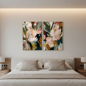 Modern Abstract Floral Oil Painting | Canvas Art #SS301