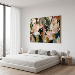 Modern Abstract Floral Oil Painting | Canvas Art #SS301