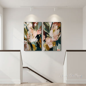 Modern Abstract Floral Oil Painting | Canvas Art #SS301