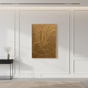 Luxury Black and Gold Abstract Oil Painting #SS161
