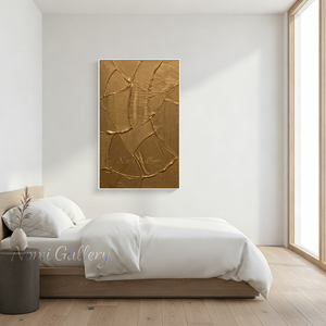 Luxury Black and Gold Abstract Oil Painting #SS161