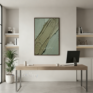 Original Hand-Painted Organic Fluid Curves Fine Art #SS162