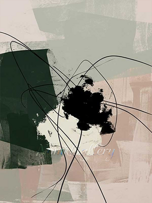 Abstract Sage Green & Black Canvas Art | Handmade Wall Decor #SS164