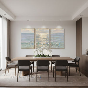 Hand-Painted Abstract Sea Landscape Oil Painting #SS304