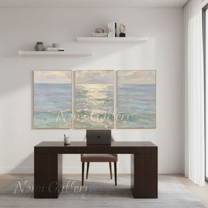 Hand-Painted Abstract Sea Landscape Oil Painting #SS304