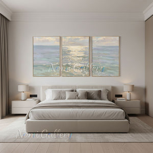 Hand-Painted Abstract Sea Landscape Oil Painting #SS304