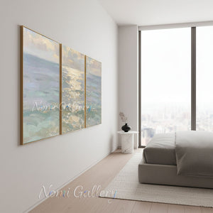 Hand-Painted Abstract Sea Landscape Oil Painting #SS304
