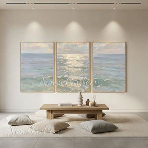 Hand-Painted Abstract Sea Landscape Oil Painting #SS304