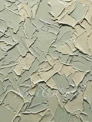 3D Textured Sage Green Oil Painting | Handmade Palette Knife Art #SS167