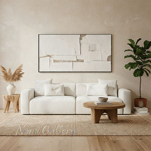 Minimalist 3D Heavy Impasto Painting with Ribbed Detail #SS232