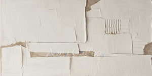 Minimalist 3D Heavy Impasto Painting with Ribbed Detail #SS232