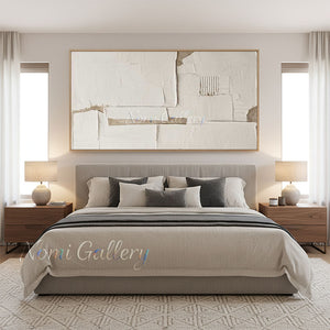 Minimalist 3D Heavy Impasto Painting with Ribbed Detail #SS232