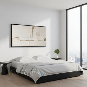 Minimalist 3D Heavy Impasto Painting with Ribbed Detail #SS232