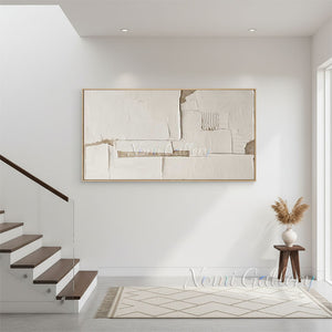 Minimalist 3D Heavy Impasto Painting with Ribbed Detail #SS232