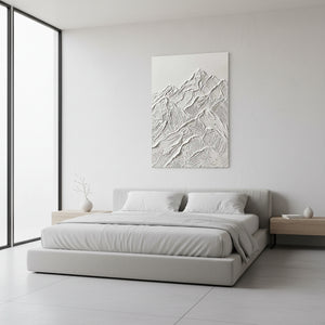 Large Abstract White Snow Mountain Canvas Art #SS125