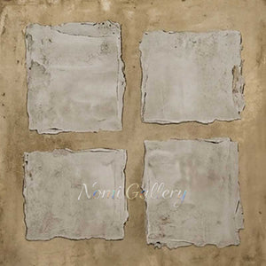 Minimalist 4 Square Textured Canvas Art #SS238